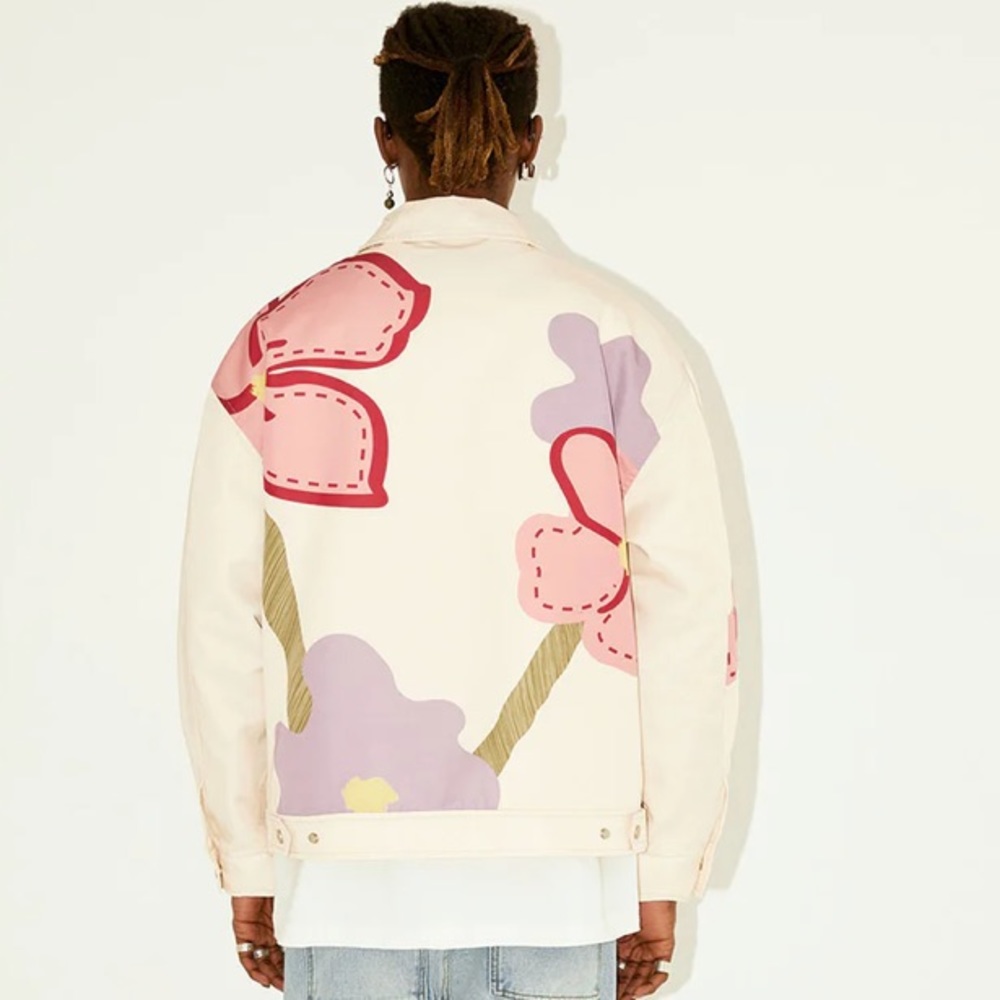 Empty Reference Loose Floral Print Jacket Medium … - image 3